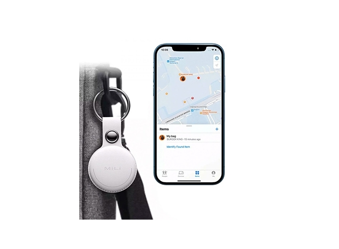 MILI TAG LOCALISATEUR AVEC PORTE CLEFS BLANC (1)