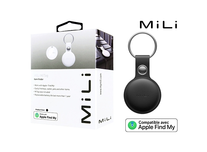 MILI TAG LOCALISATEUR AVEC PORTE CLEFS NOIR (1)