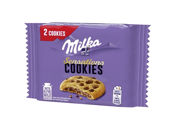 MILKA SACHET 2 COOKIES 52G  (BTE.24)
