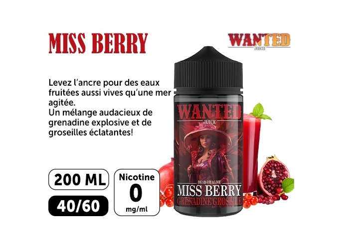 MISS BERRY 200 ML WANTED JUICE
