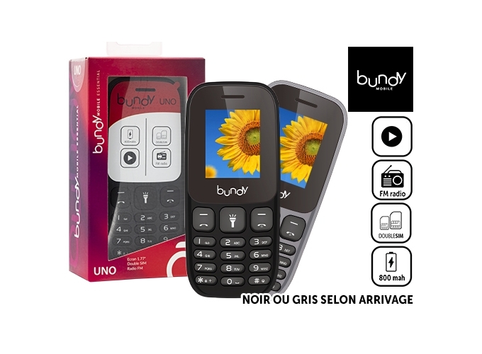 MOBILE BUNDY UNO NOIR OU GRIS SELON ARR  - 2G  (1)