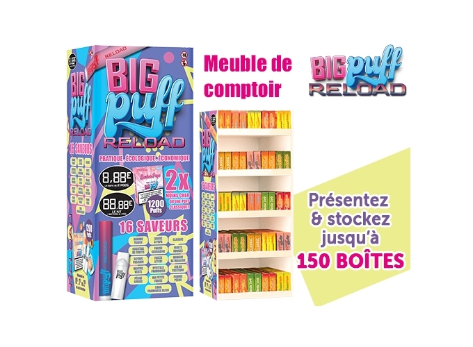 MOBILIER DE COMPTOIR RELOAD BIG PUFF 50 REFERENCES