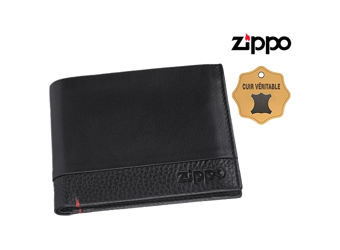 MONEY CLIP WALLET ZIPPO NOIR NAPPA RANGE  (1)
