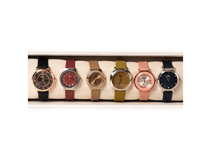 MONTRE FEMME DORE CUIR COULEUR ASSORT. (6)