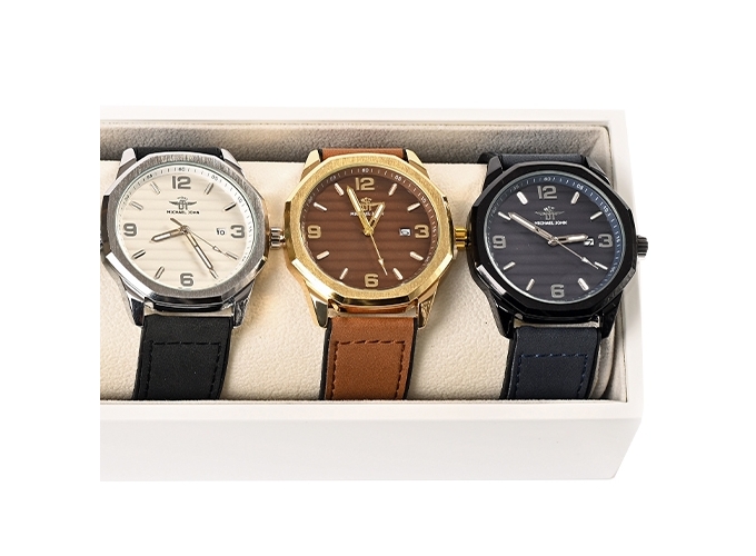 MONTRE HOMME CUIR AIMANTE ASSORT. (6)