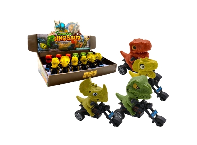 MOTO 12CM DINO FRICTION 4 ASSORTIS (12)