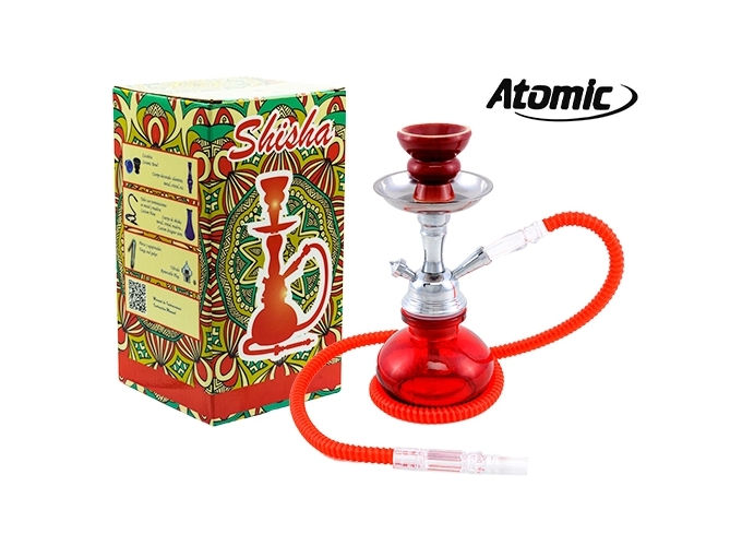 NARGUILE 25 CM ROUGE 1 TUBE  (1)