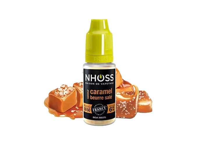 NHOSS 10 ml CARAMEL BEURRE SALE NICOT  06Mg