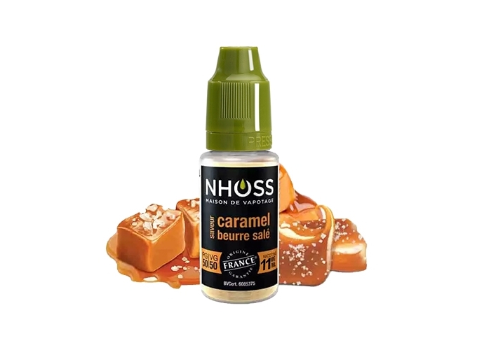 NHOSS 10 ml CARAMEL BEURRE SALE NICOT  11Mg