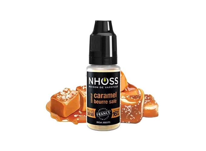 NHOSS 10 ml CARAMEL BEURRE SALE NICOT  16Mg