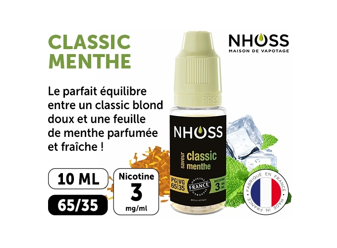 NHOSS 10 ml CLASSIC MENTHE 03 MG ML