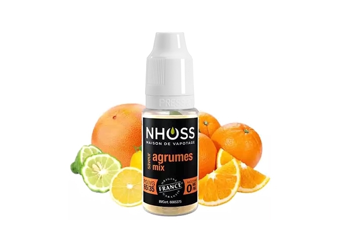 NHOSS 10 ml E-LIQUID AGRUMES MIX NICOTINE 00Mg