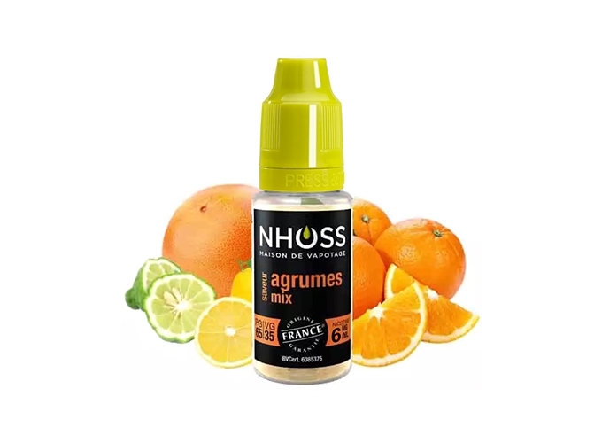 NHOSS 10 ml E-LIQUID AGRUMES MIX NICOTINE 06Mg