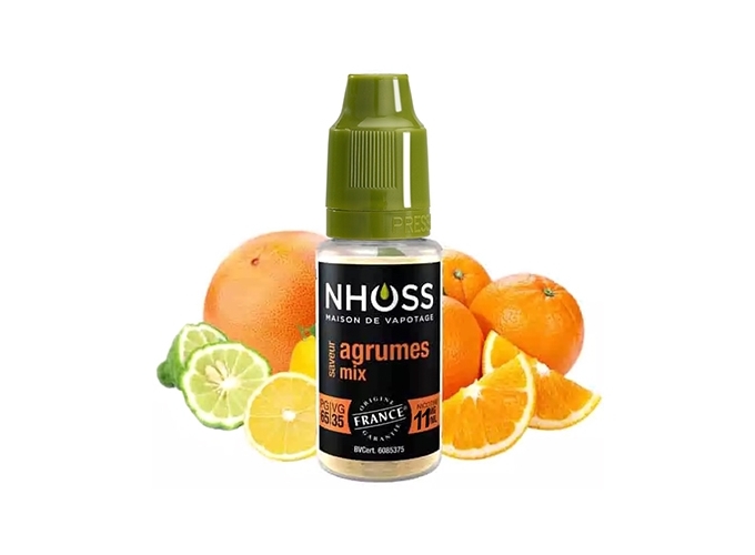 NHOSS 10 ml E-LIQUID AGRUMES MIX NICOTINE 11Mg