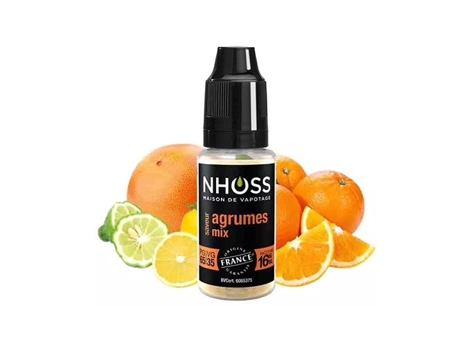 NHOSS 10 ml E-LIQUID AGRUMES MIX NICOTINE 16Mg