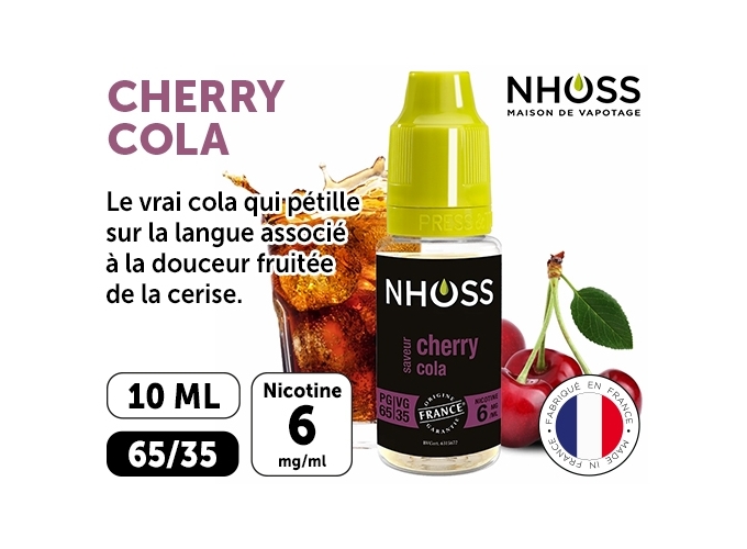 NHOSS 10 ml E-LIQUID CHERY COLA NICOTINE 06Mg