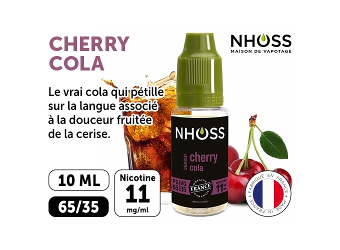 NHOSS 10 ml E-LIQUID CHERY COLA NICOTINE 11Mg