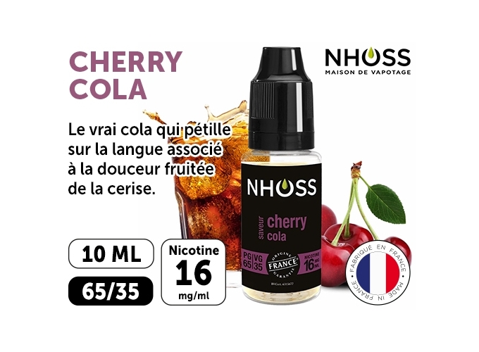NHOSS 10 ml E-LIQUID CHERY COLA NICOTINE 16Mg
