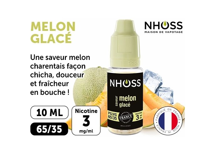 NHOSS 10 ml E-LIQUID MELON GLACE NICOT. 03Mg