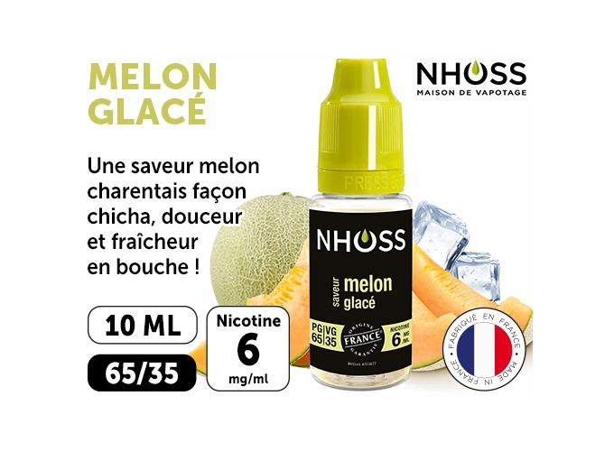 NHOSS 10 ml E-LIQUID MELON GLACE NICOT. 06Mg