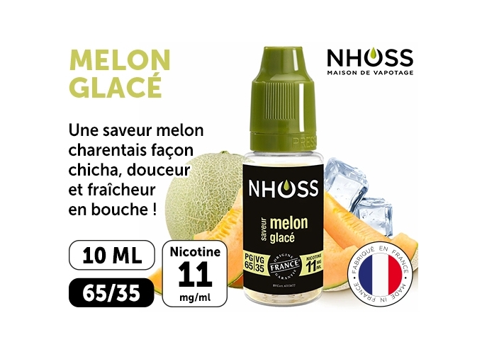 NHOSS 10 ml E-LIQUID MELON GLACE NICOT. 11Mg