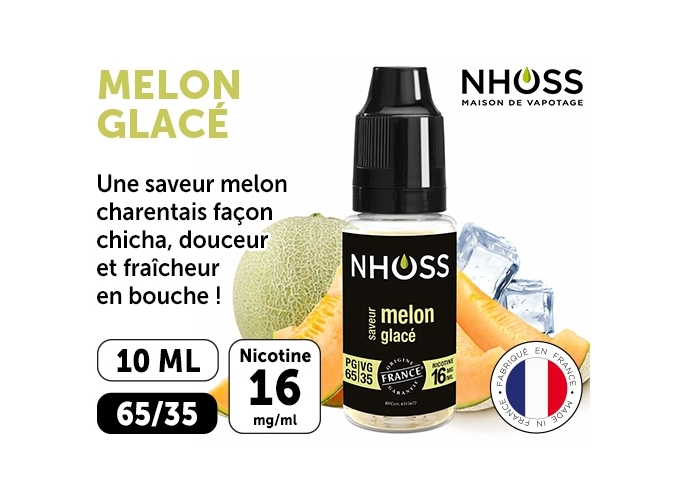 NHOSS 10 ml E-LIQUID MELON GLACE NICOT. 16Mg