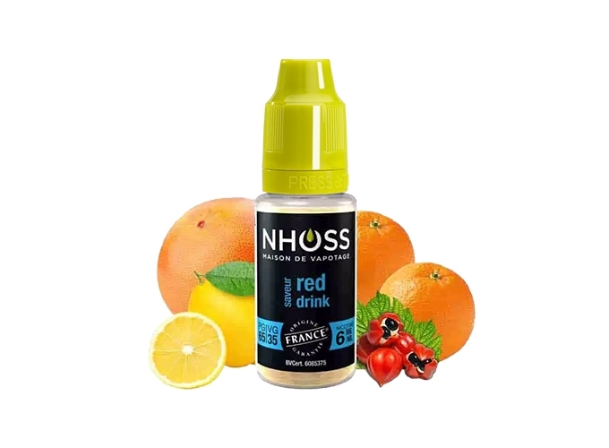 NHOSS 10 ml E-LIQUID RED DRINK NICOT. 06Mg