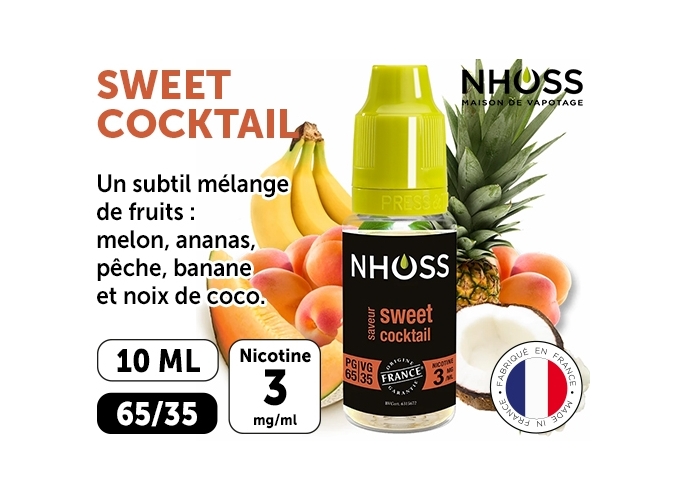 NHOSS 10 ml E-LIQUID SWEET COCKTAIL NICOTINE 03Mg