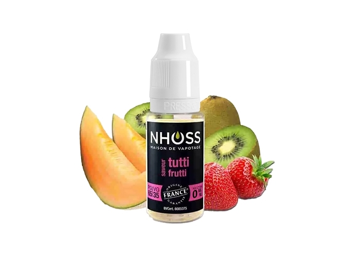 NHOSS 10 ml E-LIQUID TUTTI FRUTTI NICOTINE 00Mg