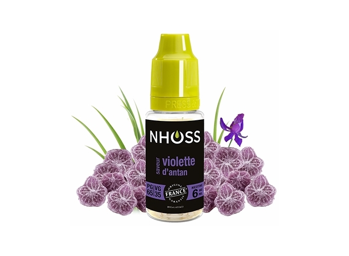 NHOSS 10 ml E-LIQUID VIOLETTE BONBON  NIC. 06Mg