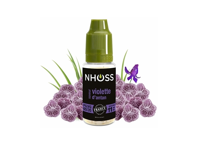 NHOSS 10 ml E-LIQUID VIOLETTE BONBON  NIC. 11Mg