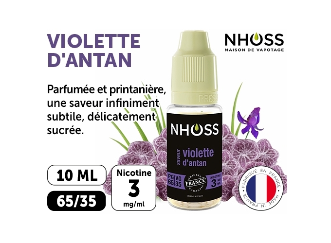 NHOSS 10 ml E-LIQUID VIOLETTE D ANTAN NIC. 03Mg