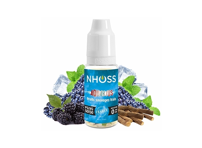 NHOSS 10 ml E-LIQUIDE  AQUARIUS   NICOTINE 00Mg