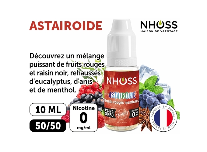 NHOSS 10 ml E-LIQUIDE  ASTAIROIDE NICOT  00Mg