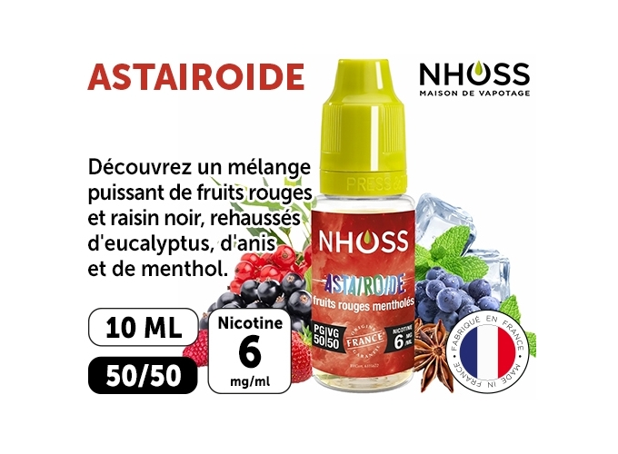 NHOSS 10 ml E-LIQUIDE  ASTAIROIDE NICOT  06Mg