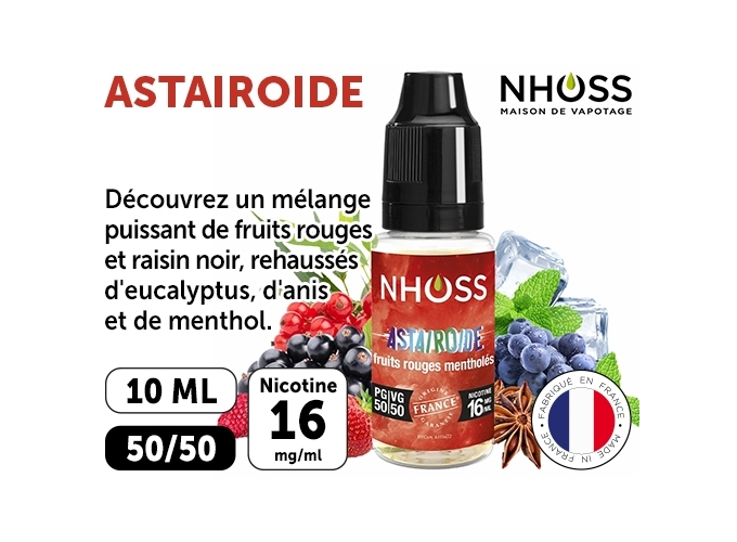 NHOSS 10 ml E-LIQUIDE  ASTAIROIDE NICOT  16Mg