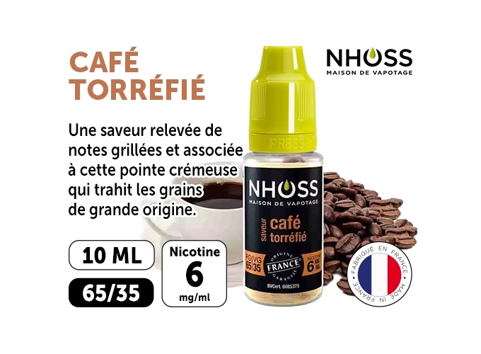 NHOSS 10 ml E-LIQUIDE  CAFE NICOT  06Mg
