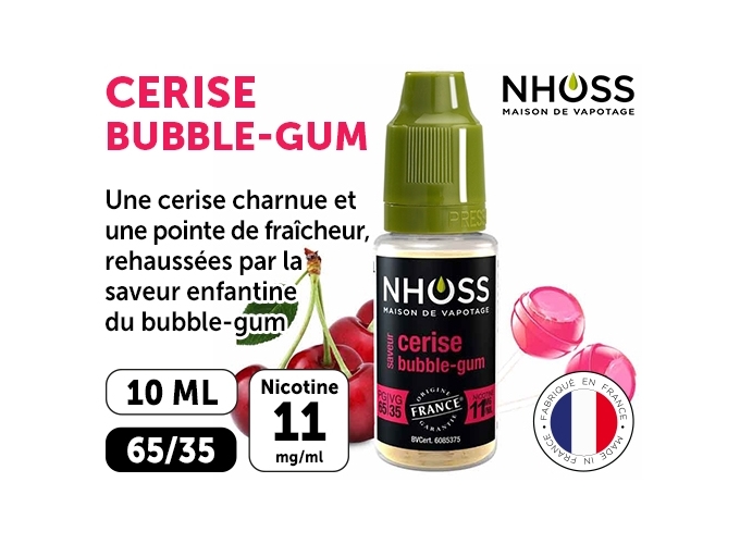 NHOSS 10 ml E-LIQUIDE  CERISE NICOT  11Mg