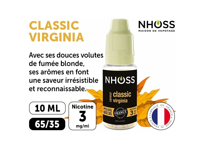 NHOSS 10 ml E-LIQUIDE CLASSIC VIRGINIA NICOT. 03Mg