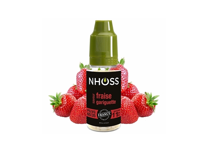 NHOSS 10 ml E-LIQUIDE  FRAISE GARIGUET NICOT. 11Mg