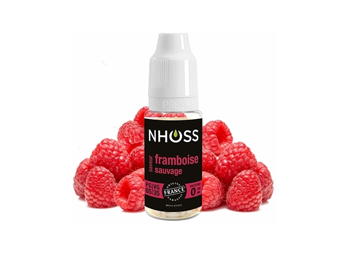 NHOSS 10 ml E-LIQUIDE  FRAMBOISE SAUVAG NICOT.00Mg