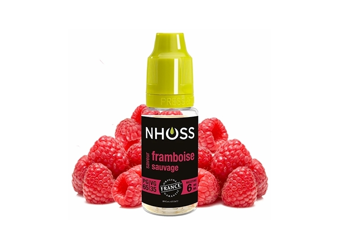 NHOSS 10 ml E-LIQUIDE  FRAMBOISE SAUVAG NICOT.06Mg