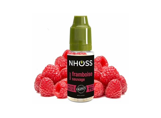 NHOSS 10 ml E-LIQUIDE  FRAMBOISE SAUVAG NICOT.11Mg