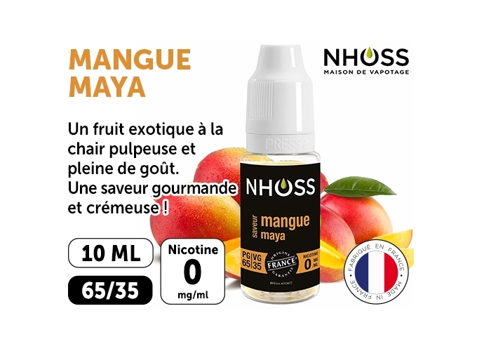 NHOSS 10 ml E-LIQUIDE  MANGUE NICOT. 00Mg