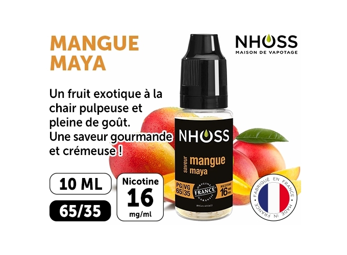 NHOSS 10 ml E-LIQUIDE  MANGUE NICOT. 16Mg