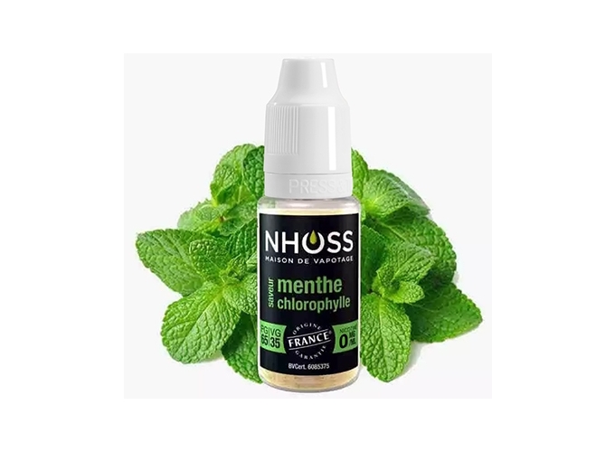 NHOSS 10 ml E-LIQUIDE  MENTHE CHLORO NICOT 00Mg