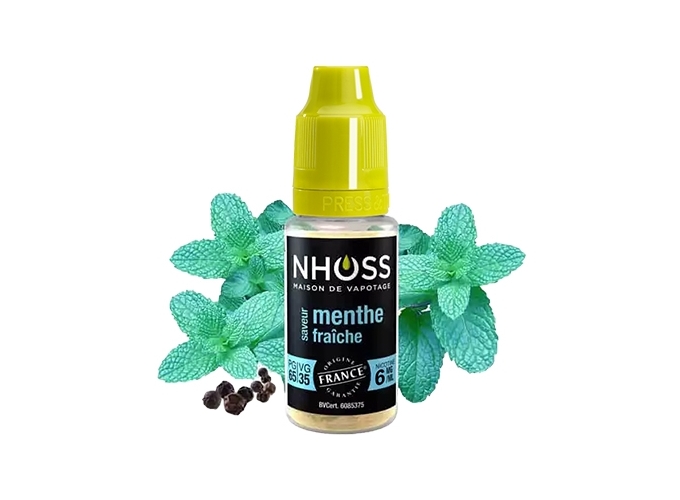 NHOSS 10 ml E-LIQUIDE  MENTHE FRAICHE NICOT 06Mg
