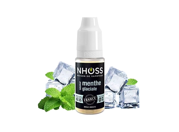 NHOSS 10 ml E-LIQUIDE MENTHE GLACIALE NICOT 00Mg