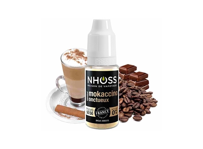 NHOSS 10 ml E-LIQUIDE  MOKACCINO ONCTUEUX 00Mg