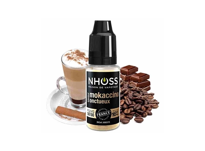 NHOSS 10 ml E-LIQUIDE  MOKACCINO ONCTUEUX 16 Mg